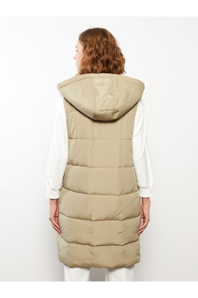 Women's Hooded Puffer Vest - 6