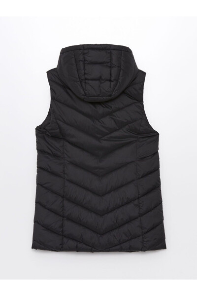 Women's Hooded Puffer Vest - 5