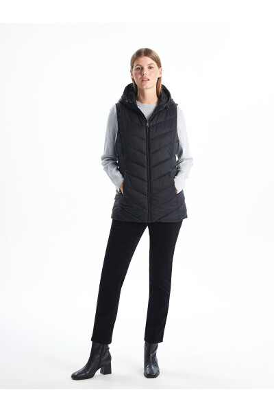 Women's Hooded Puffer Vest - 2