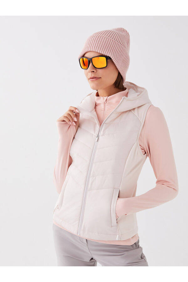 Women's Hooded Puffer Vest - 2