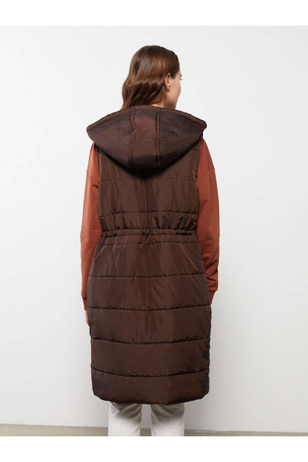 Women's Hooded Puffer Vest - 6