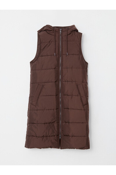 Women's Hooded Puffer Vest - 7