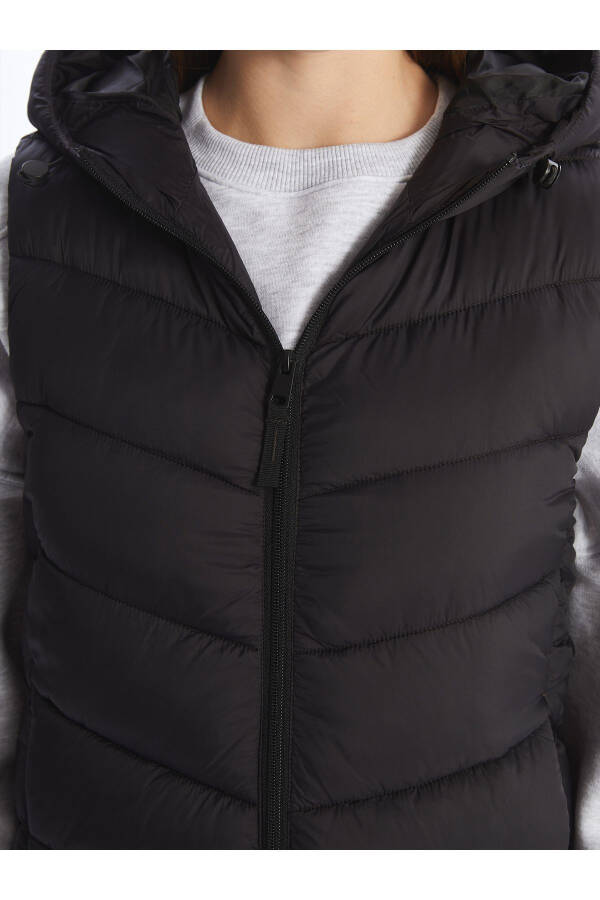 Women's Hooded Puffer Vest - 6