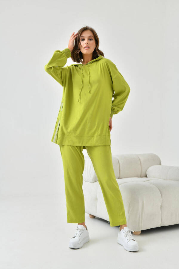 Women's Hooded Ribbed Suit Acid 30766 - 27