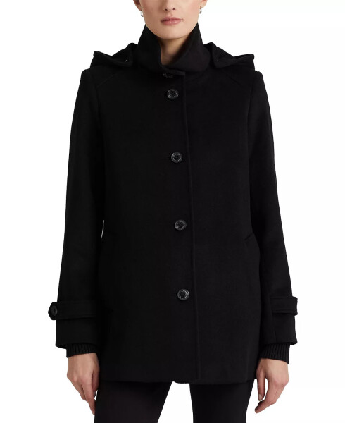 Women's Hooded Walker Coat, Created for Macy's Black - 1