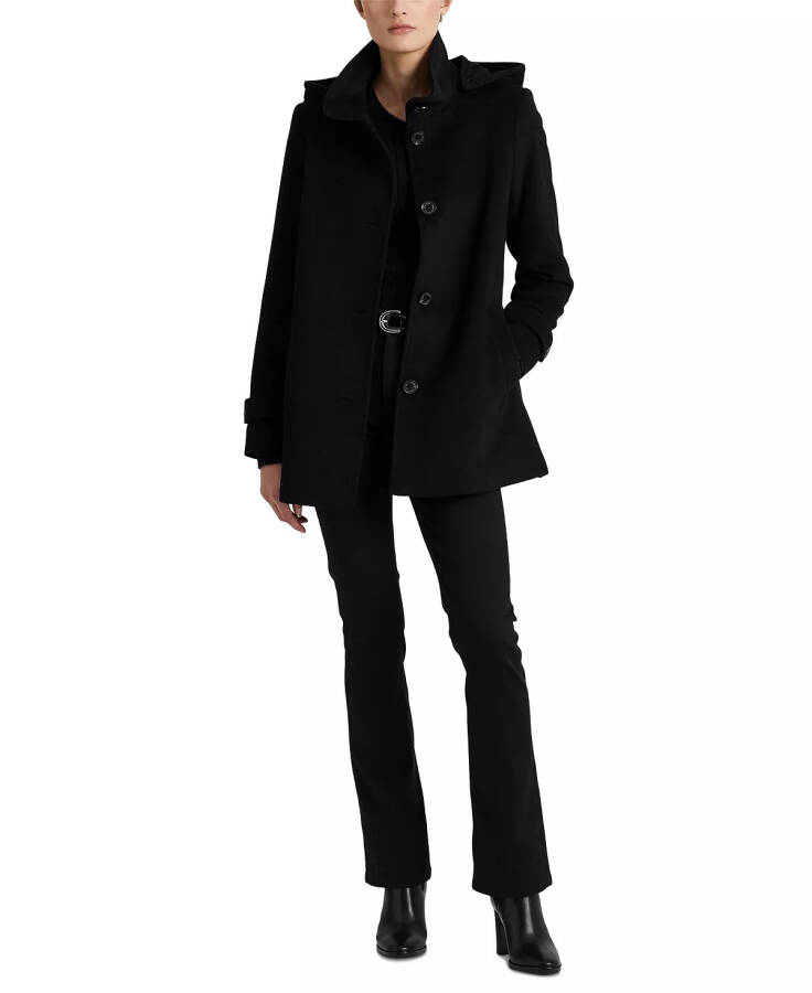 Women's Hooded Walker Coat, Created for Macy's Black - 5