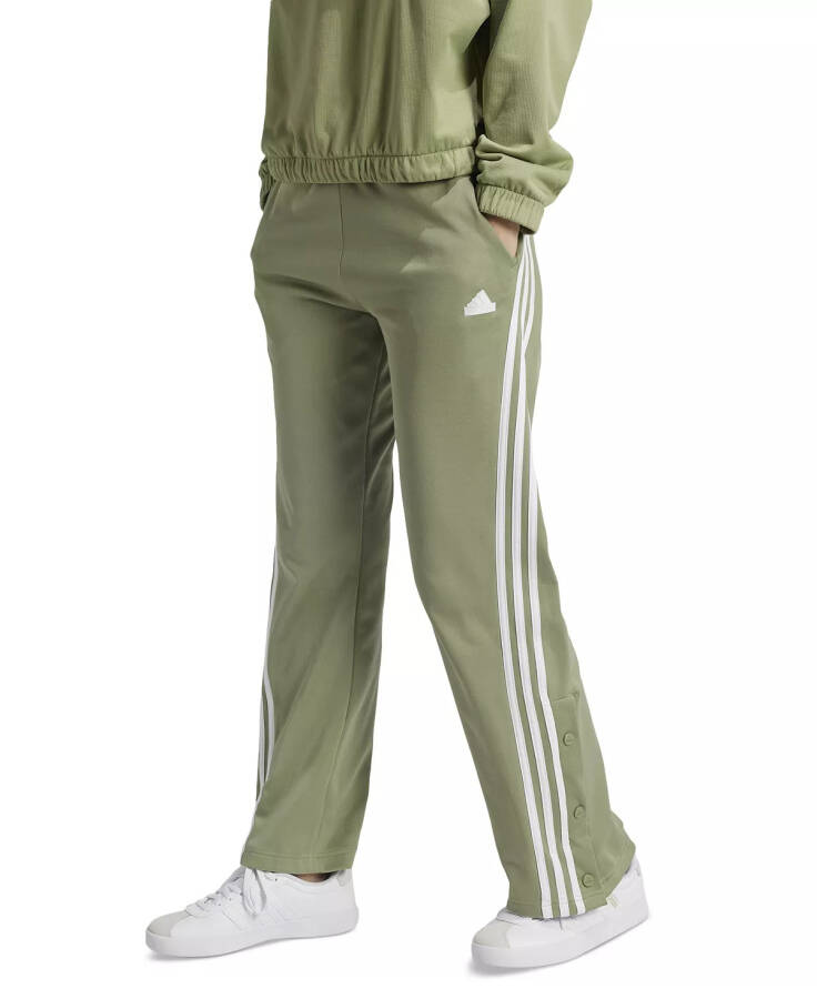 Women's Iconic 3-Stripes Snap Track Pants Green - 1