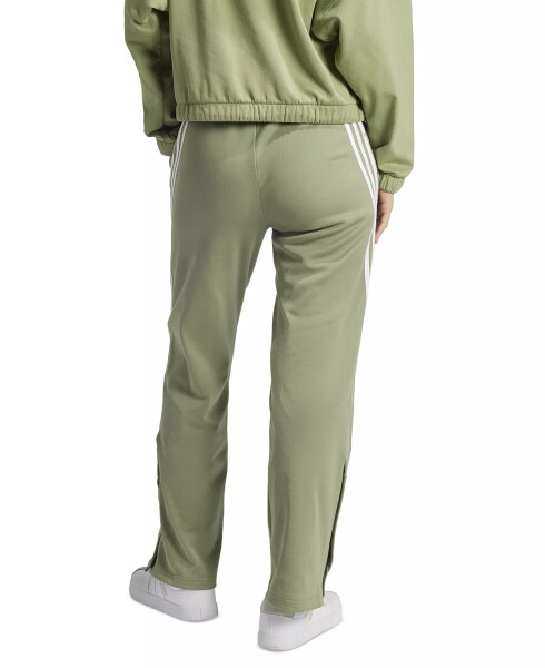 Women's Iconic 3-Stripes Snap Track Pants Green - 2