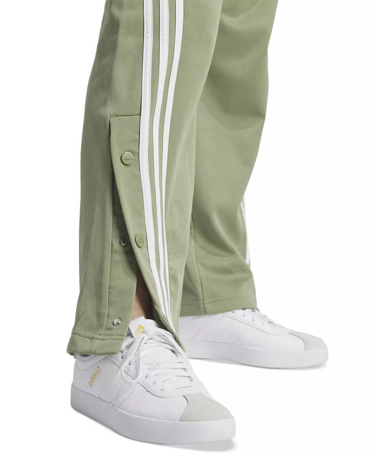 Women's Iconic 3-Stripes Snap Track Pants Green - 3