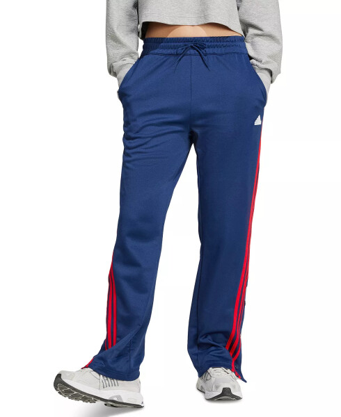 Women's Iconic 3-Stripes Snap Track Pants, Team Navy Blue - 1