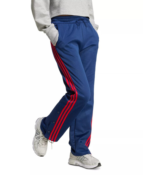 Women's Iconic 3-Stripes Snap Track Pants, Team Navy Blue - 3