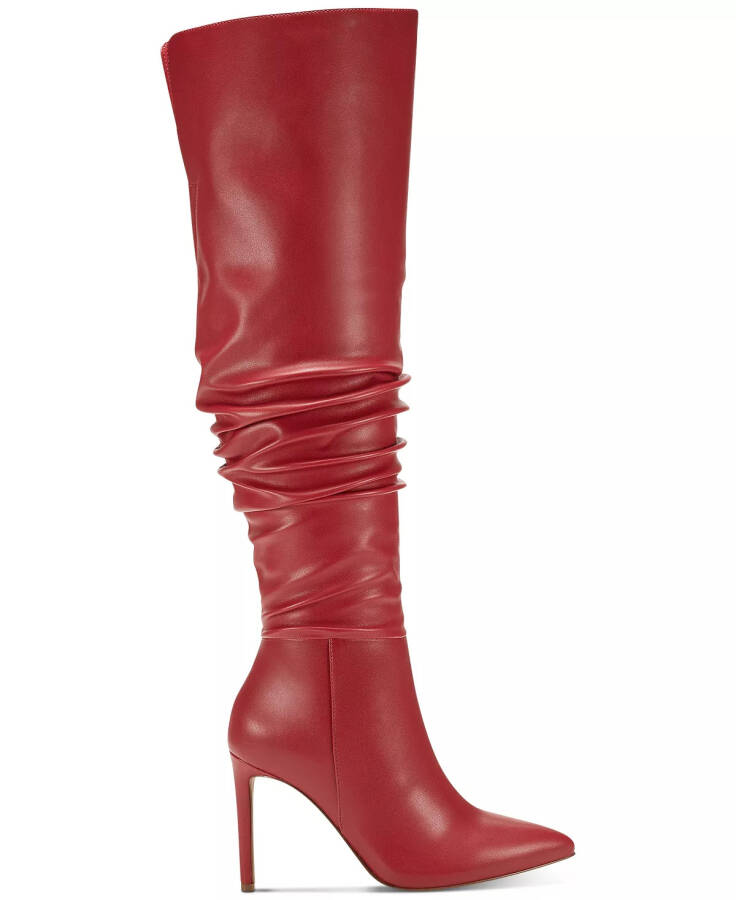 Women's Iyonna Over-The-Knee Slouch Boots, Created for Modazone Red Smooth - 2