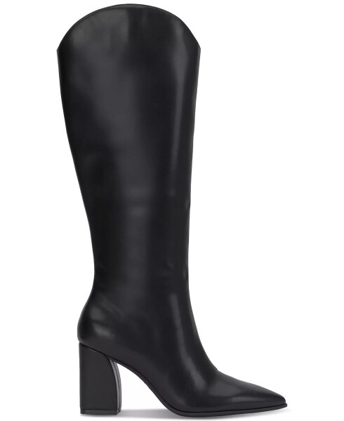 Women's Jovie Pointed-Toe Knee High Boots, Created for Macy's Black Smooth - 7