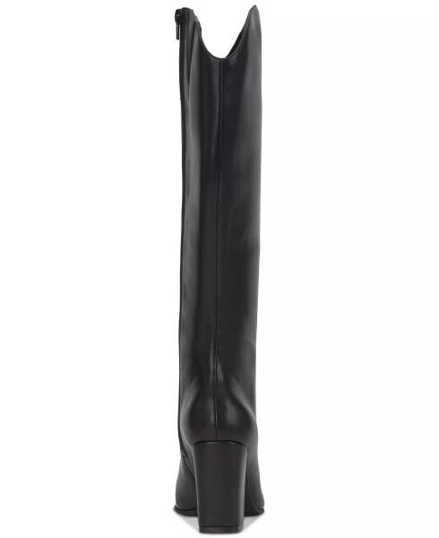 Women's Jovie Pointed-Toe Knee High Boots, Created for Macy's Black Smooth - 8