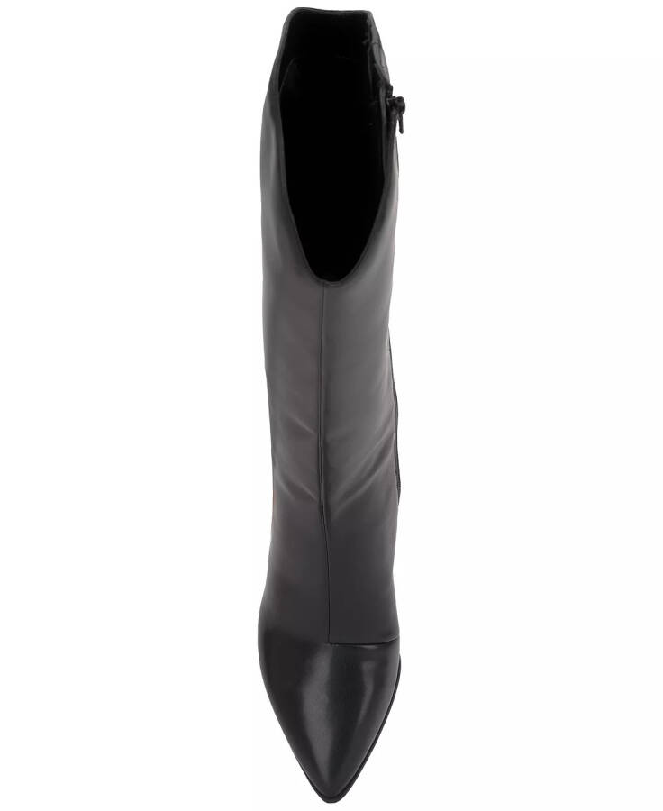 Women's Jovie Pointed-Toe Knee High Boots, Created for Macy's Black Smooth - 9