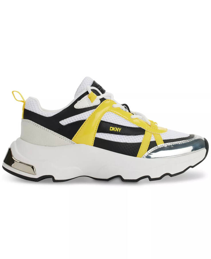 Women's Juna Lace-Up Running Sneakers Bright White/ Yellow - 2