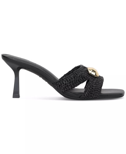 Women's Kadri Woven Slide Sandals, Created for Modazone Black Raffia - 2