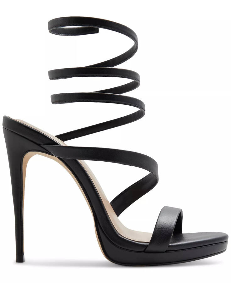 Women's Kat Leg-Wrap Platform Dress Sandals Black - 2