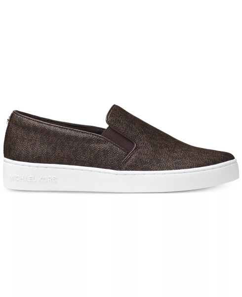 Women's Keaton Slip-On Logo Sneakers Brown Logo - 5