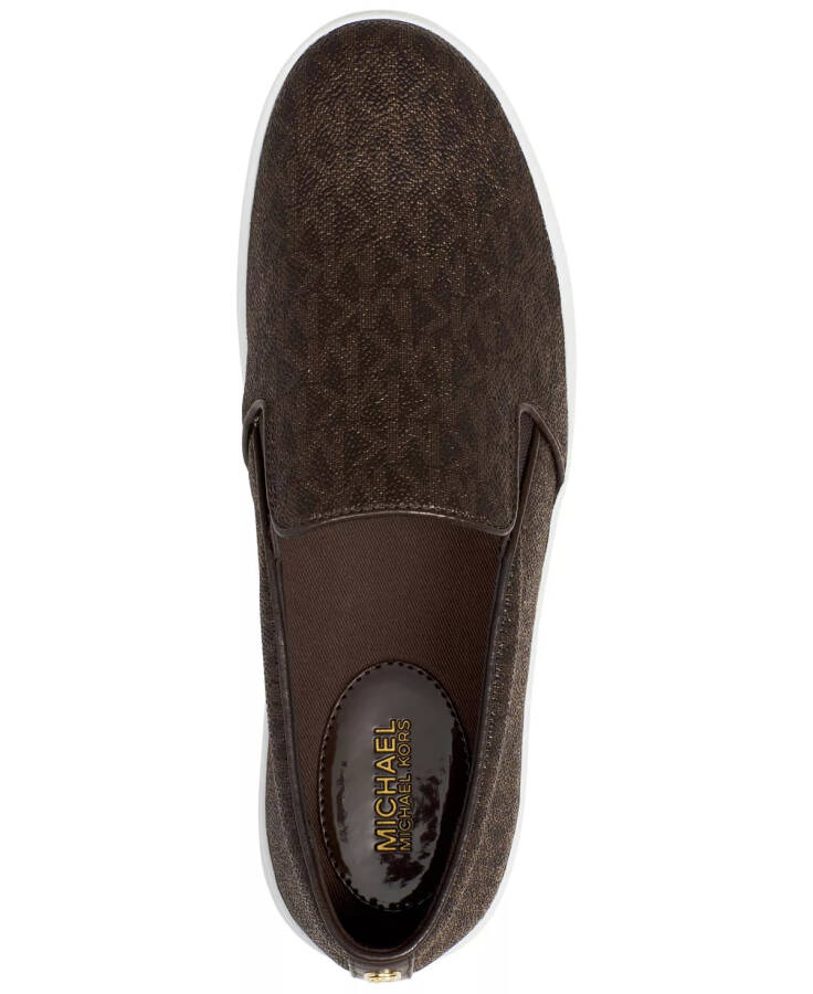 Women's Keaton Slip-On Logo Sneakers Brown Logo - 3