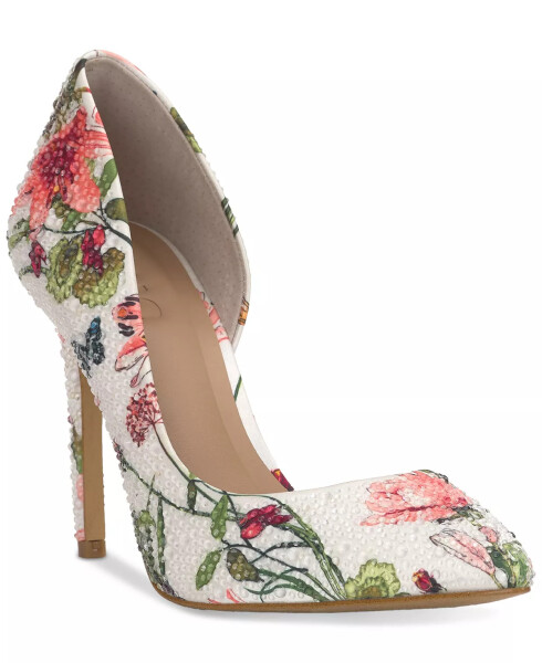 Women's Kenjay d'Orsay Pumps, Created for modazone White Floral - 1