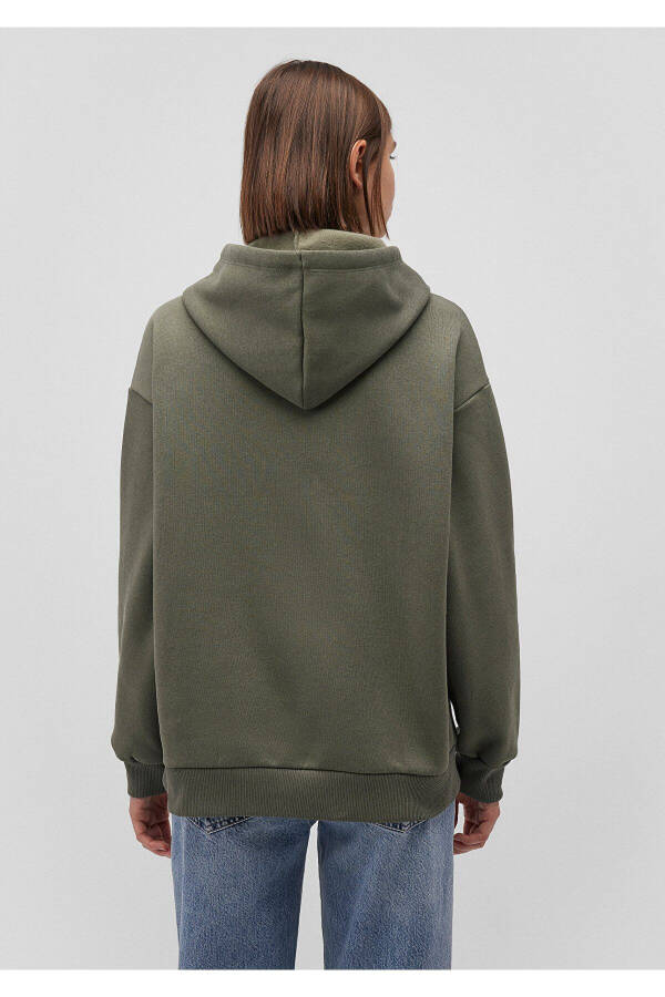 Women's Khaki Green M1600361-71581 Hooded Sweatshirt - 16