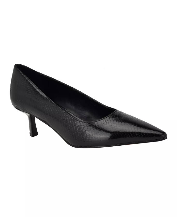 Women's Kierra Slip-On Pointy Toe Dress Pumps Black Snake - 1