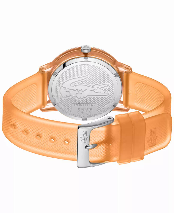 Women's L.12.12 Quartz Apricot Semi-Transparent Silicone Strap Watch 36mm Orange - 3