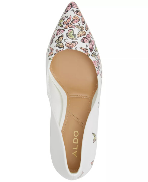 Women's Lala Pointed Toe Stiletto Pumps White Butterfly Multi - 4