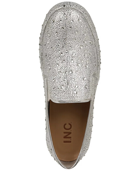 Women's Lenna Slip-On Embellished Sneakers, Created for Modazone Silver Bling - 4