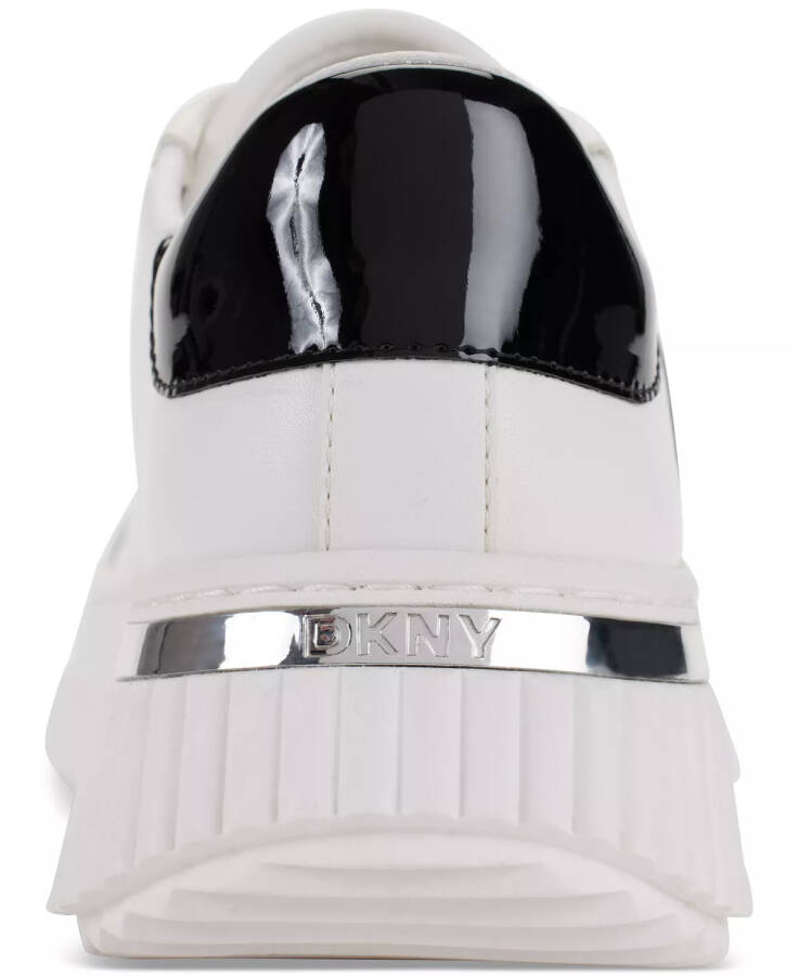 Women's Leon Lace-Up Logo Sneakers Bright White/ Black - 3