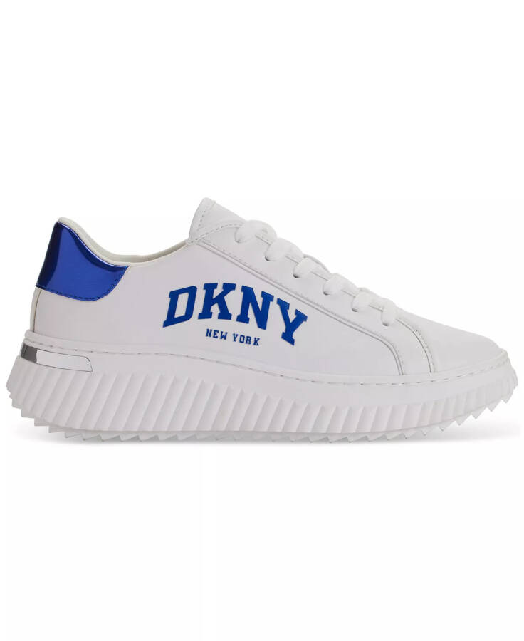 Women's Leon Lace-Up Logo Sneakers Bright White/ Black - 6