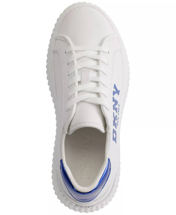 Women's Leon Lace-Up Logo Sneakers Bright White/ Black - 8