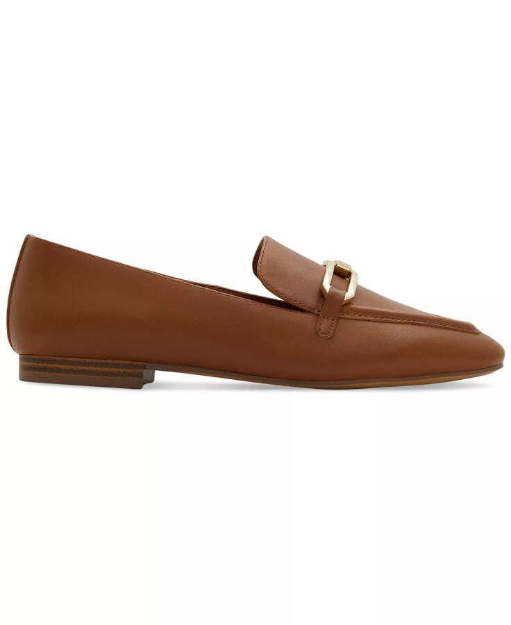 Women's Lindsie Slip-On Tailored Hardware Loafers Cognac Leather - 2