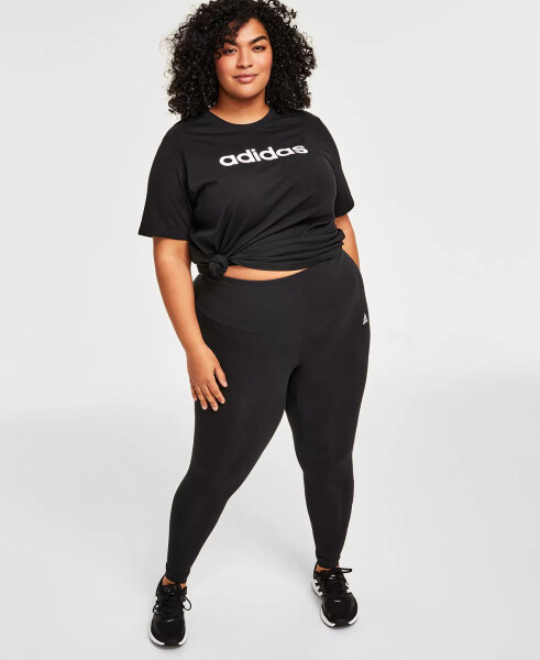 Women's Linear-Logo Full Length Leggings, XS-4X Black - 2