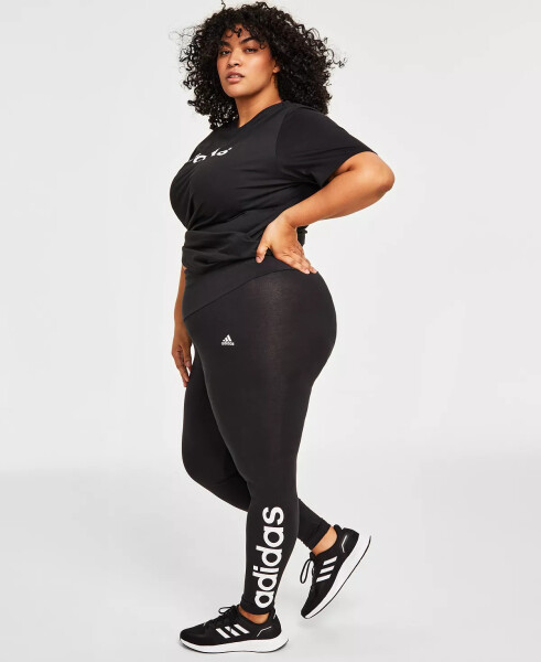 Women's Linear-Logo Full Length Leggings, XS-4X Black - 4