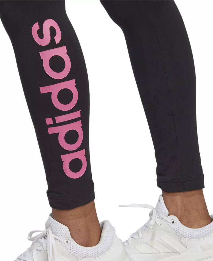 Women's Linear-Logo Full Length Leggings, XS-4X Black, Pulse Magenta - 3