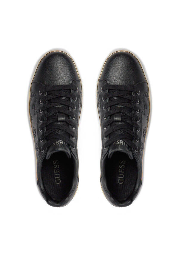 Women's Logo Normal Fit Lace-Up Casual Black Sneaker FL8BNY FAL12-BLACK - 24