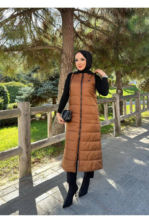 Women's Long Quilted Puffer Winter Sports Vest 50007 - 1