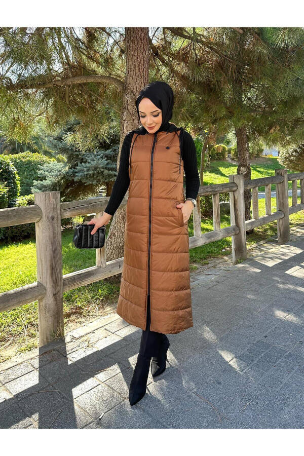 Women's Long Quilted Puffer Winter Sports Vest 50007 - 2