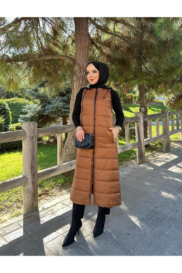 Women's Long Quilted Puffer Winter Sports Vest 50007 - 8