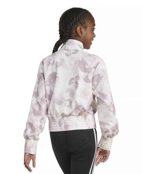 Women's Long Sleeve Full-Zip Printed Fashion Track Jacket Off White - 2