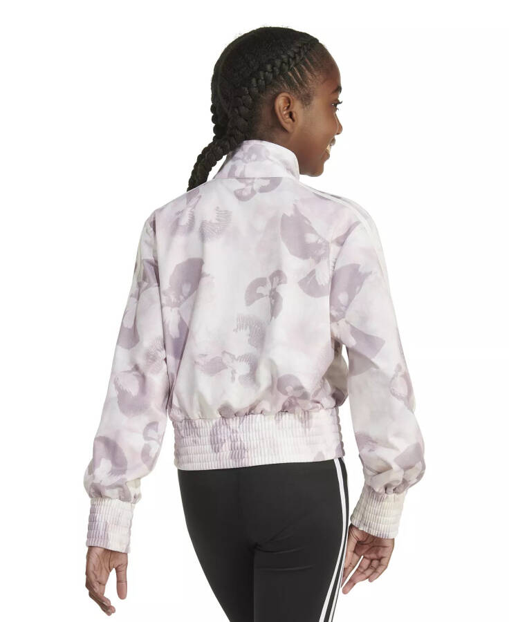 Women's Long Sleeve Full-Zip Printed Fashion Track Jacket Off White - 2