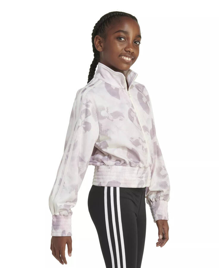 Women's Long Sleeve Full-Zip Printed Fashion Track Jacket Off White - 3