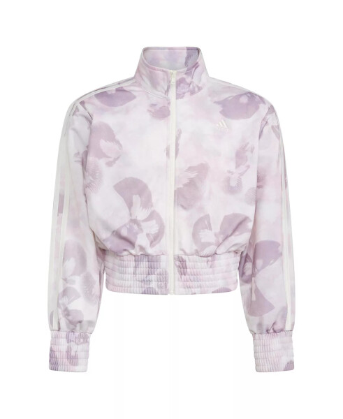 Women's Long Sleeve Full-Zip Printed Fashion Track Jacket Off White - 5