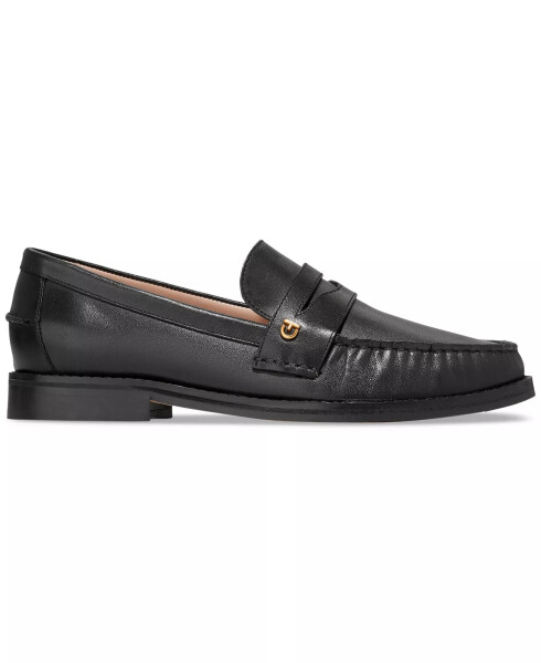 Women's Lux Pinch Penny Loafers Black Leather - 2