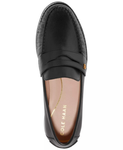 Women's Lux Pinch Penny Loafers Black Leather - 4