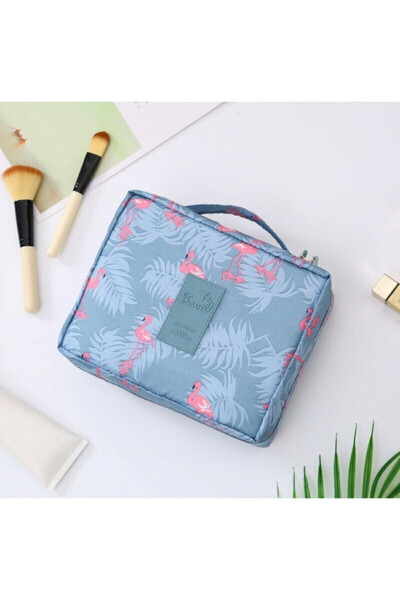 Women's Makeup Bag Flamingo Pattern - 2