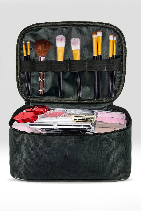 Women's Makeup Bag with Two Spacious Compartments, Strap, Foldable, Care Travel Organizer Makeup Bag - 27