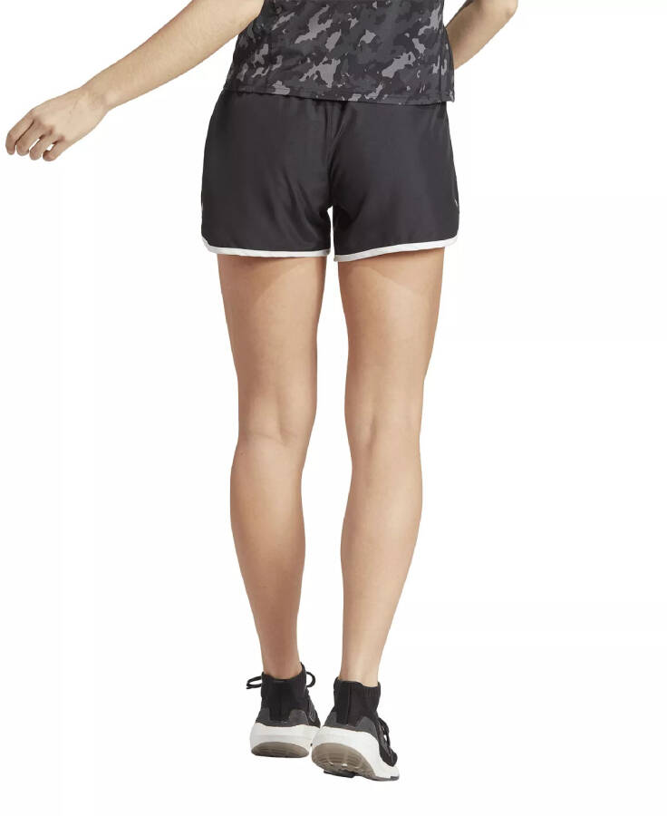 Women's Marathon 20 Elastic Waist Running Shorts Black/ White - 2